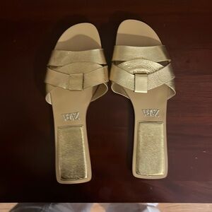Zara gold slides- perfect condition